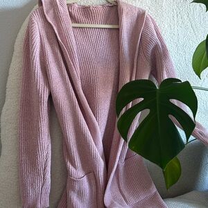 Cozy chenille pink cardigan